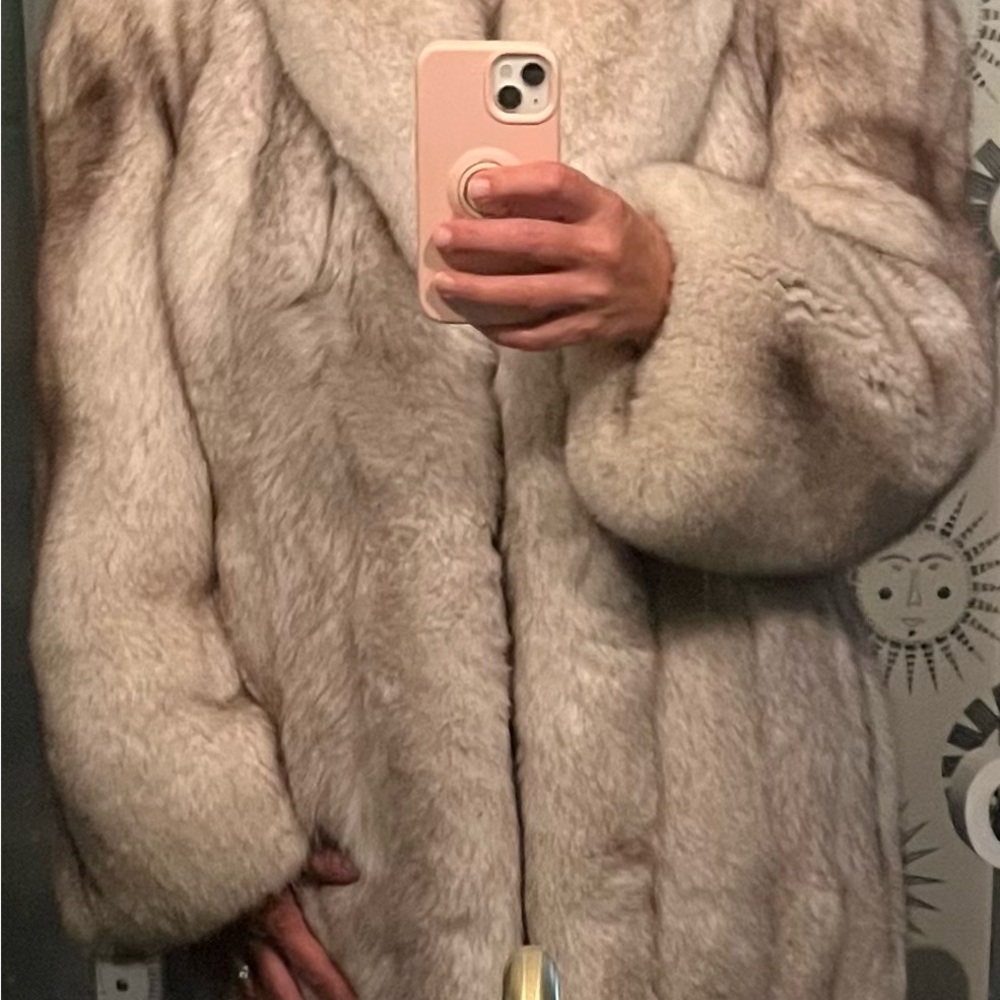 White Fox fur coat